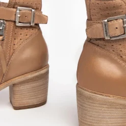 Stivaletti Donna in Pelle Cuoio