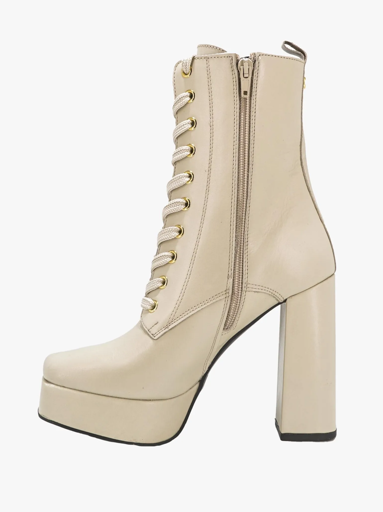 Stivaletti Donna in Pelle con Plateau