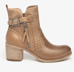 Stivaletti Donna in Pelle Cuoio