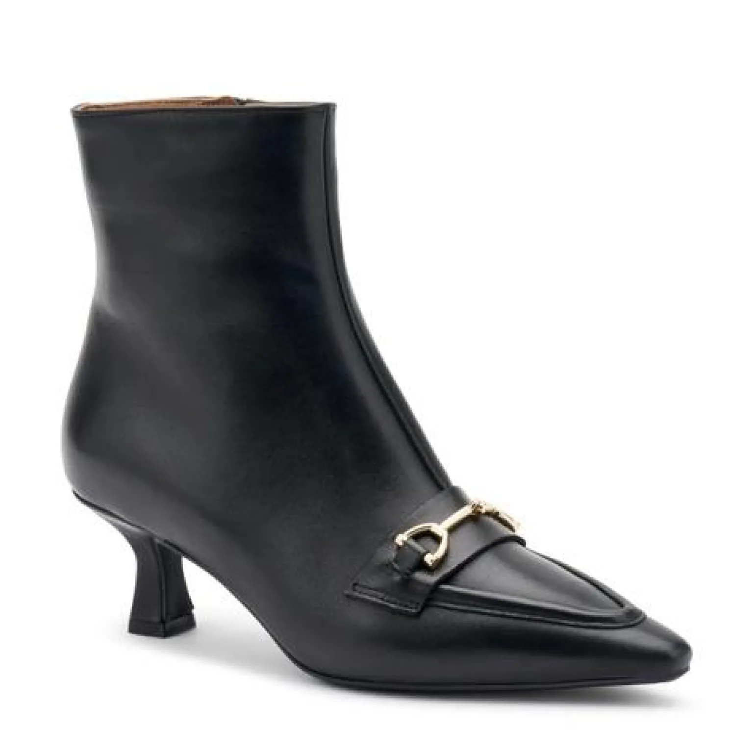 Stivaletti Donna Pelle Nera Tacco Rocchetto