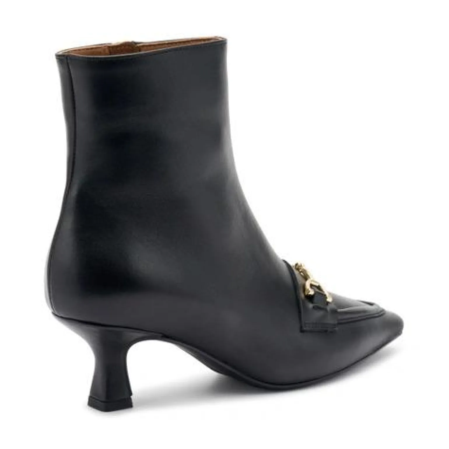 Stivaletti Donna Pelle Nera Tacco Rocchetto