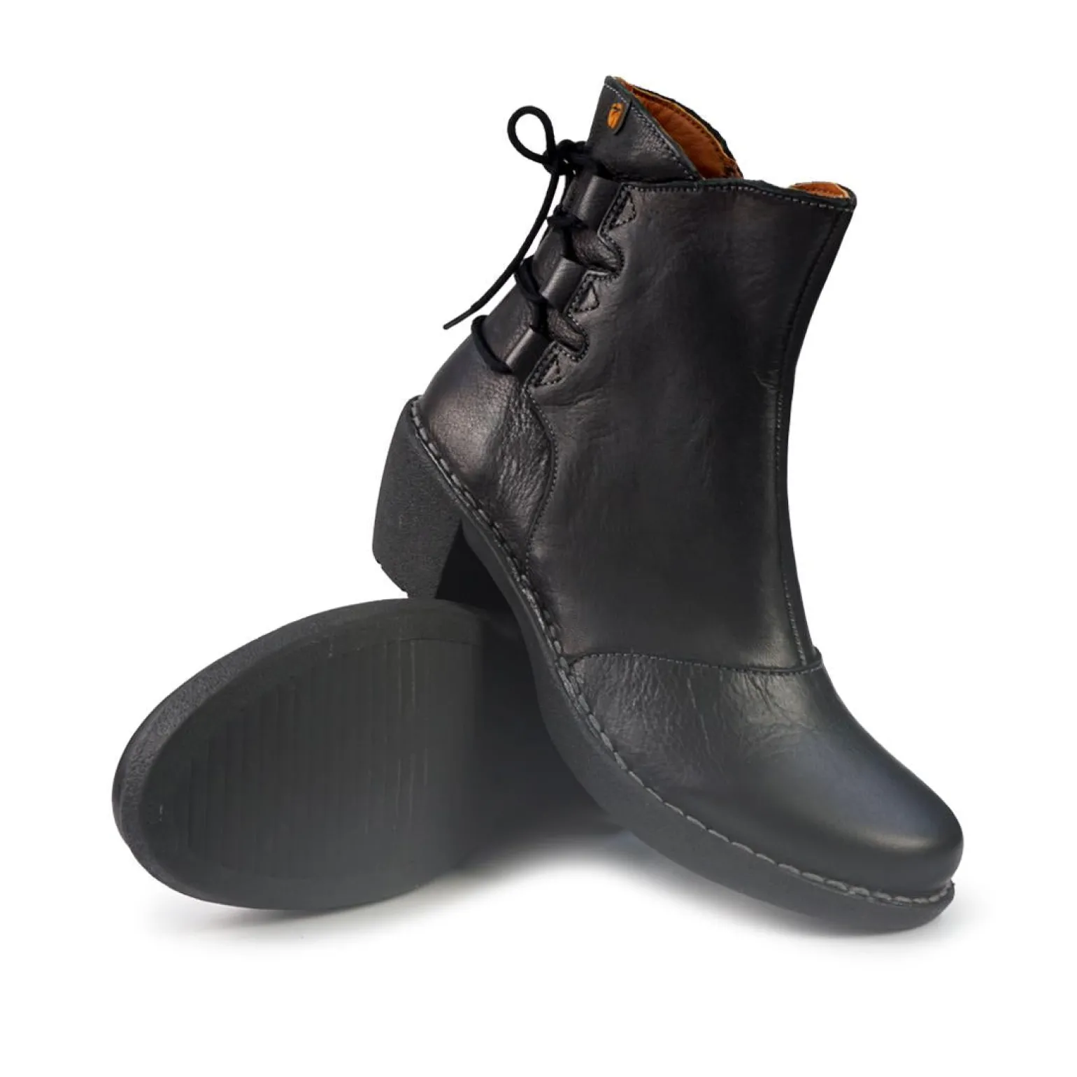 Stivaletti Donna Tacco Pelle Nero