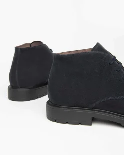 Stivaletti Polacchine Uomo Camoscio Blu