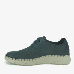 Stringata Uomo in Pelle Blu