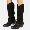 Texano Donna Camoscio Nero