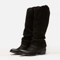 Texano Donna Camoscio Nero