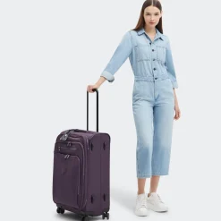 Trolley Medio Espandibile Quattro Ruote Viola